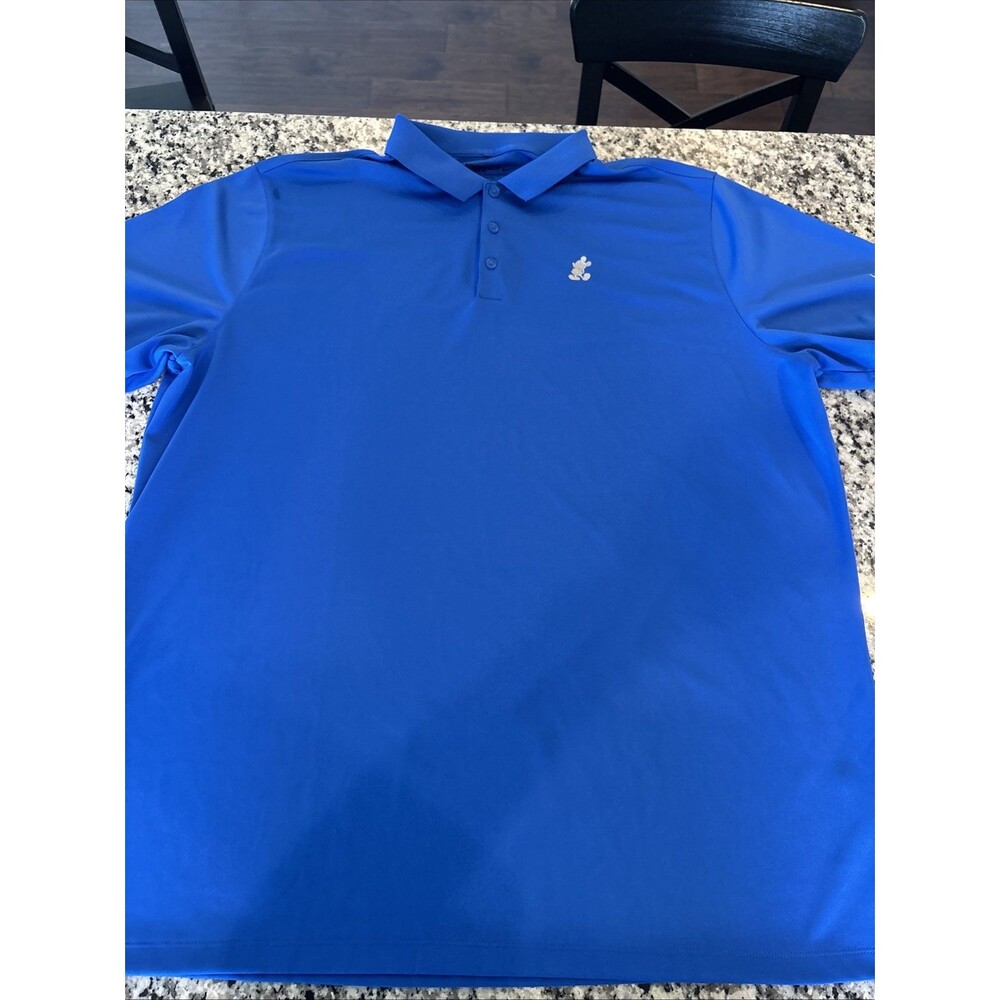 Nike Golf Men's XXL Disney Parks Mickey Mouse Polo Blue Dri-FIT Short Sleeve